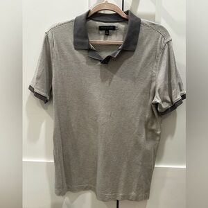 Banana Republic Two-Tone Gray Polo Shirt